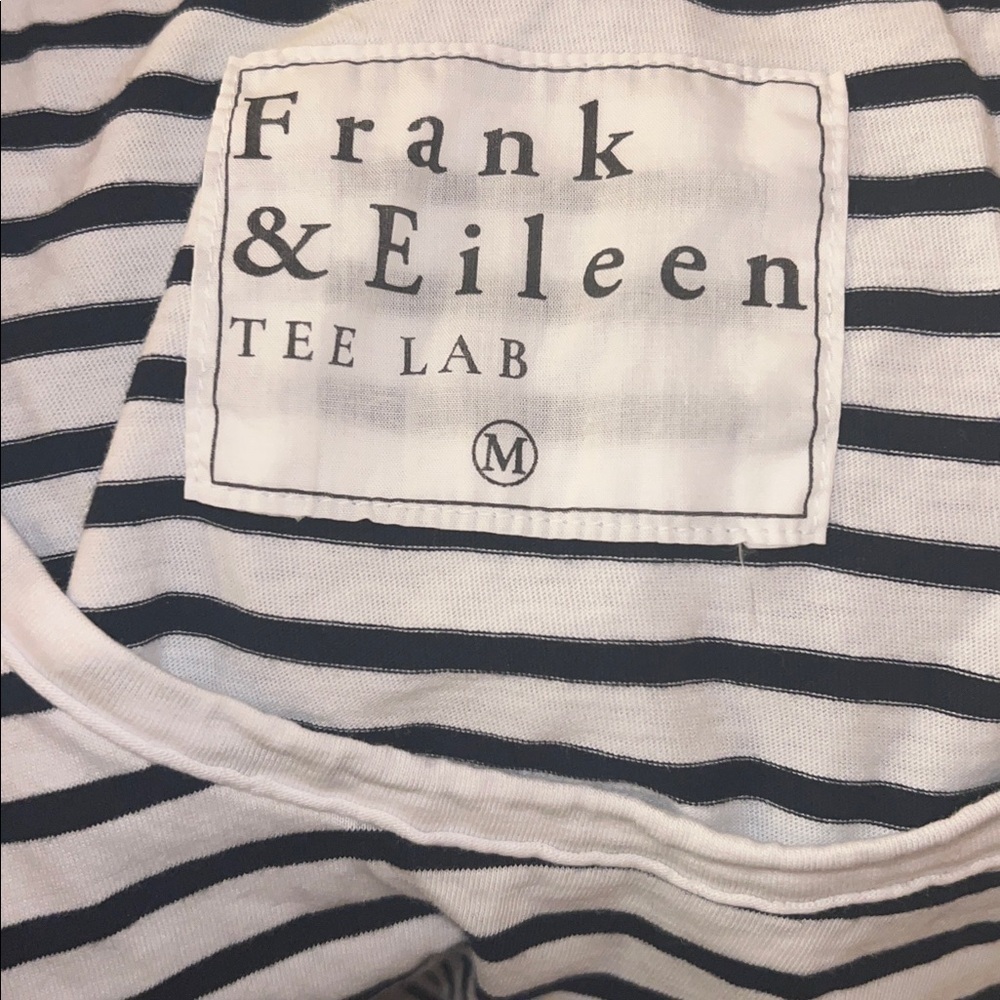 Frank and Eileen Tee Lab Striped Asymmetrical Hem Tank Dress White Black Stripe - Picture 2 of 10